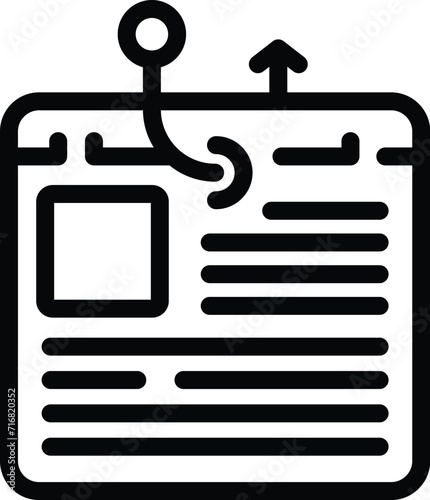 Access social email icon outline vector. Hacker attack. Data network