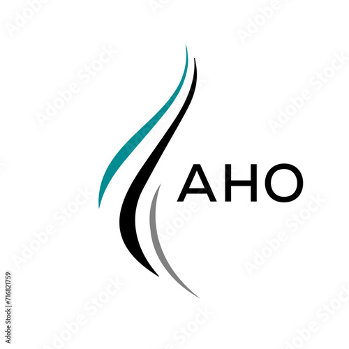 AHO Letter logo design template vector. AHO Business abstract connection vector logo. AHO icon circle logotype.
 photo