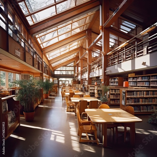 Cozy Library Interior with sitting arrangement and Lots of Books  © CREATIVE STOCK