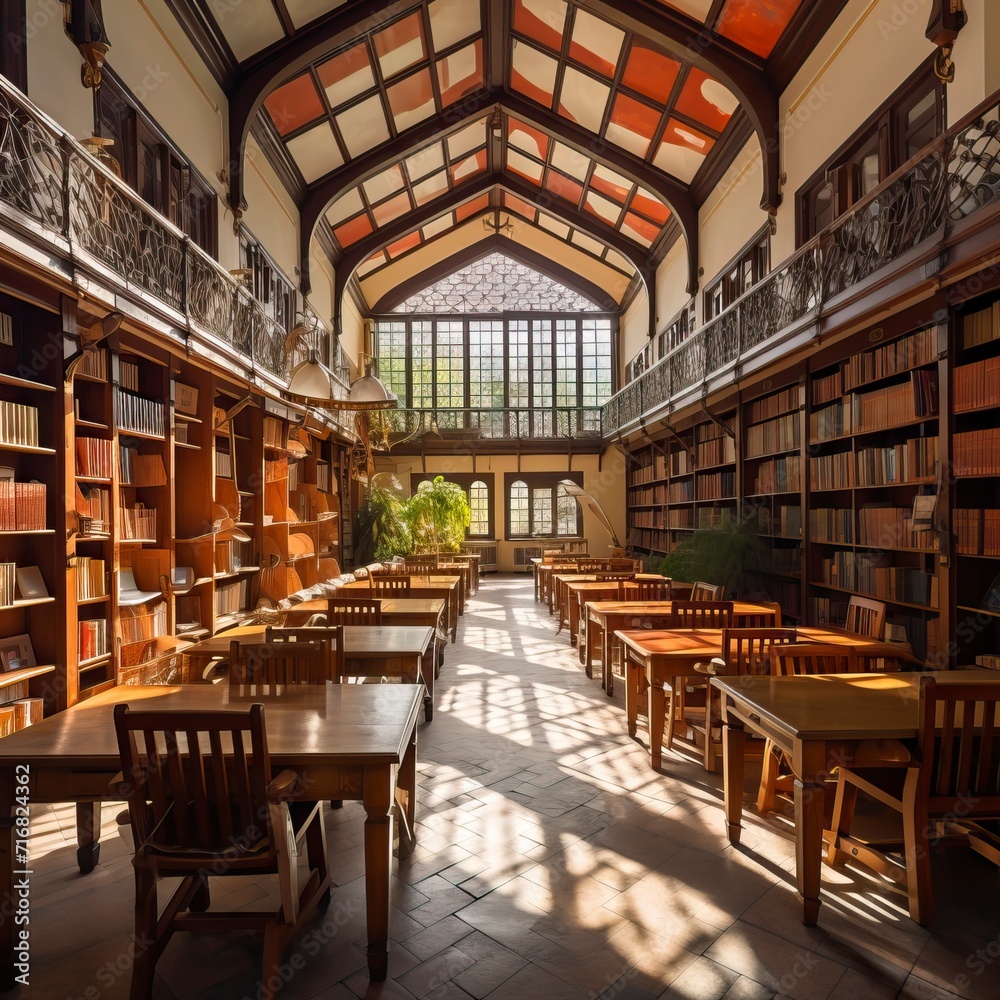 Cozy Library_Interior with sitting arrangement and Lots of Books