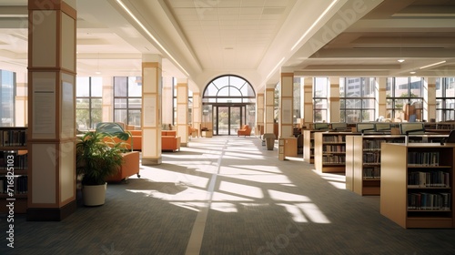 Cozy Library Interior with sitting arrangement and Lots of Books 