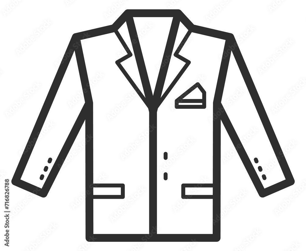 Blazer line icon. Male apparel. Classic clothes Blazer line icon. Male apparel. Classic clothes