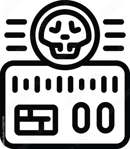 Online scam icon outline vector. Virus bug. Internet data network
