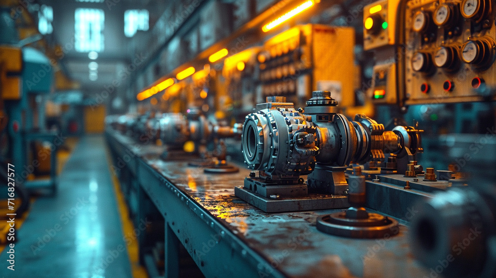 Fototapeta premium Industrial factory interior.