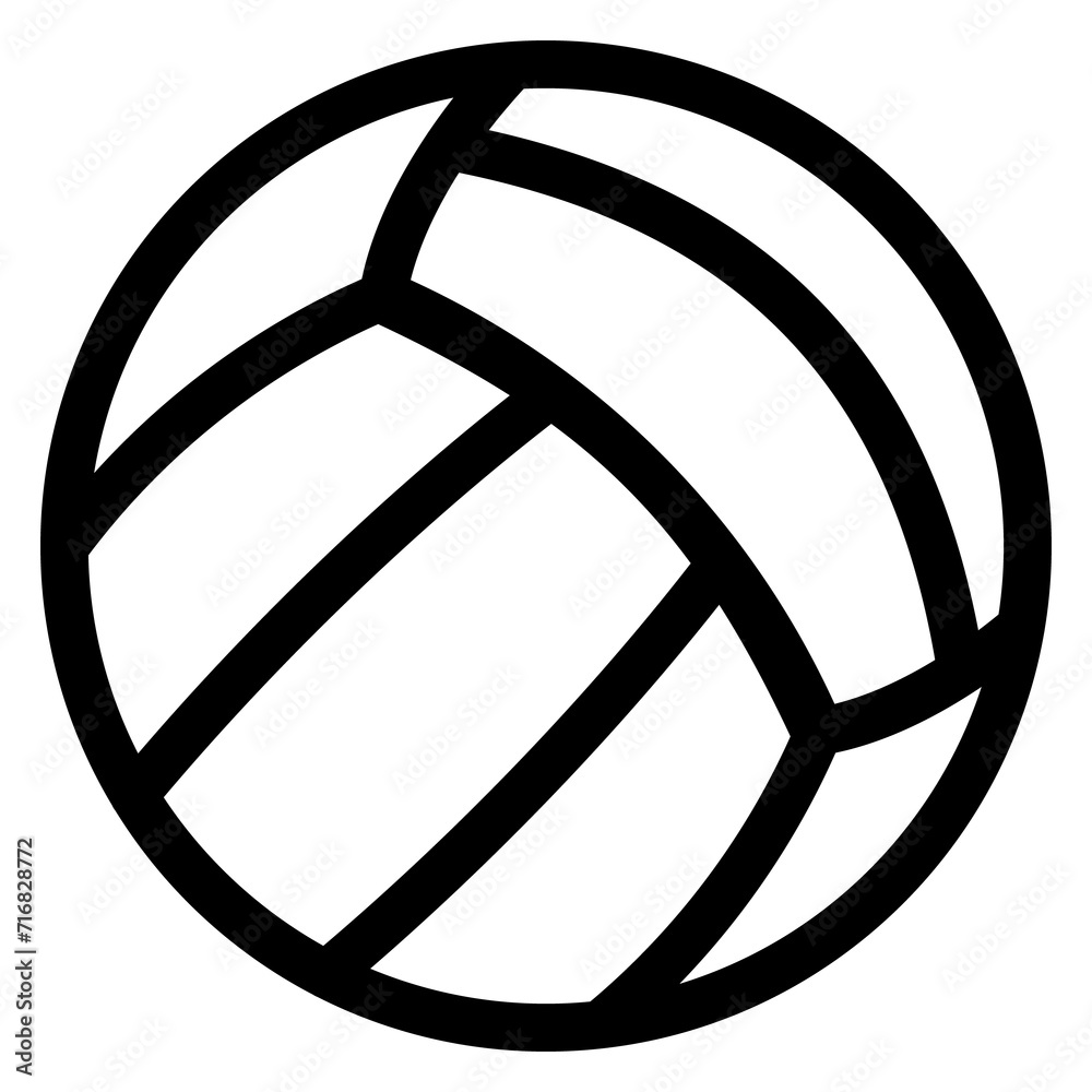 Naklejka premium Volleyball ball line icon. Beach sport symbol