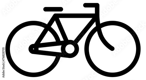 Bicycle line icon. City riding transport symbol