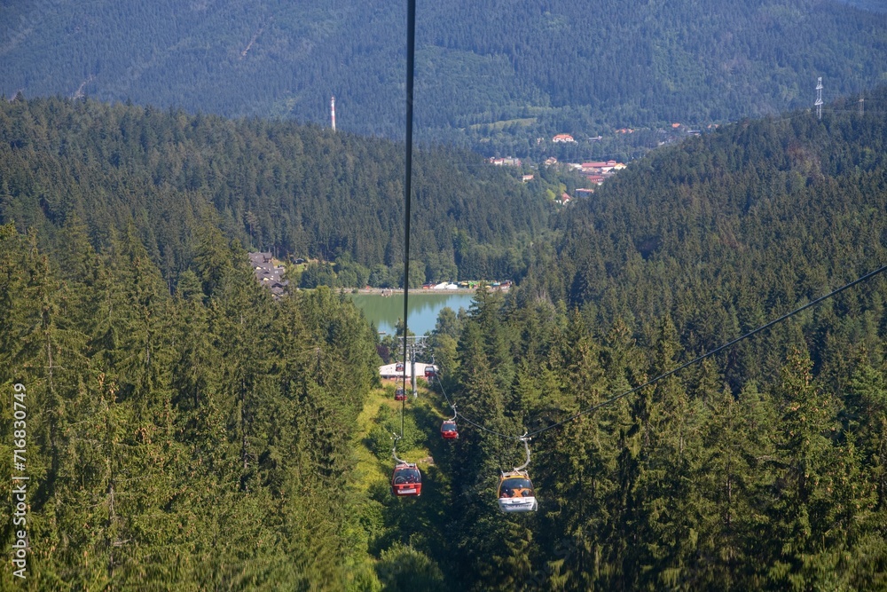 View from cableway from Hrabovská valley to Malinô Brdo, Slovakia