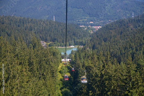 View from cableway from Hrabovská valley to Malinô Brdo, Slovakia