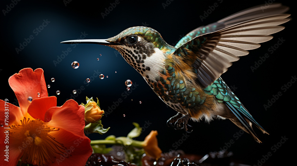 Fototapeta premium Hummingbird in the Flower