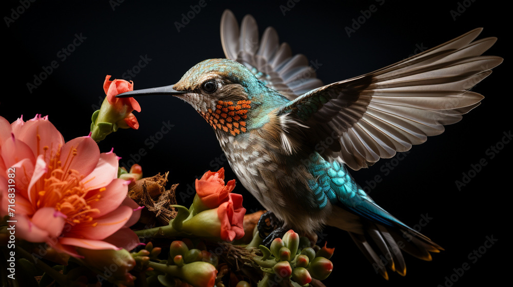 Fototapeta premium Hummingbird in the Flower