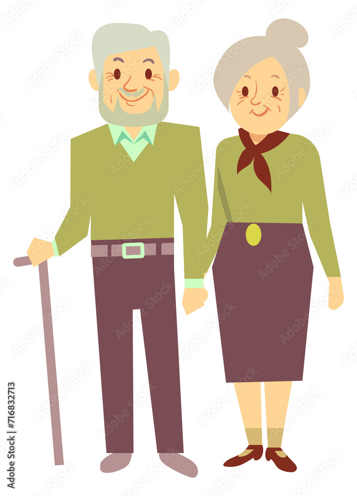 Old couple together. Loving seniord standing and smiling Old couple together. Loving seniord standing and smiling