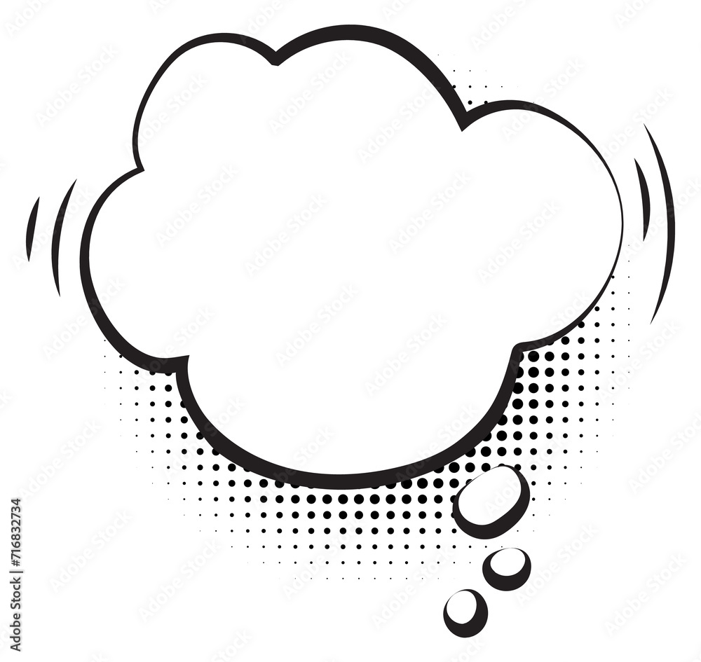 Empty comic speech cloud. Thought bubble template Empty comic speech cloud. Thought bubble template
