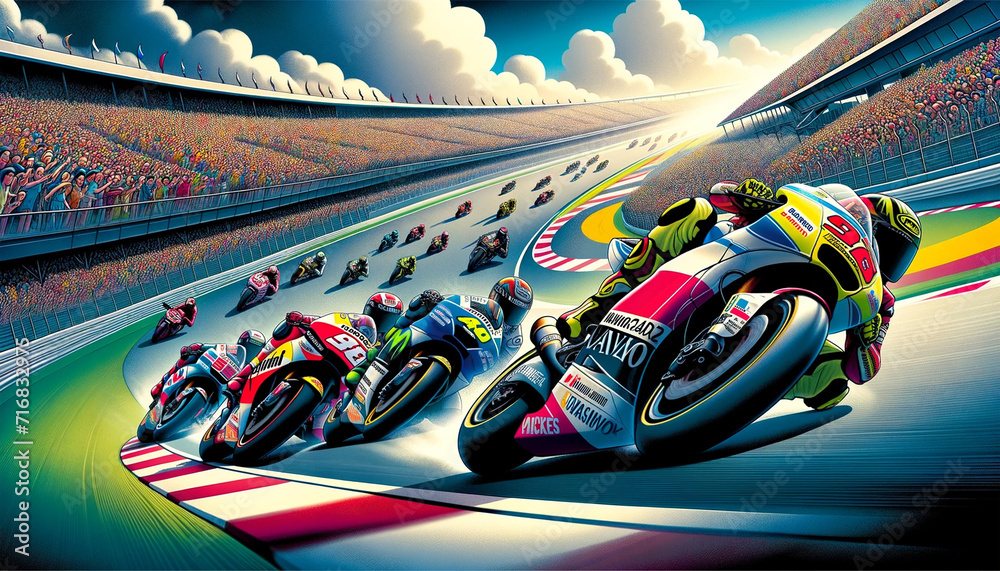 high-speed MotoGP racers