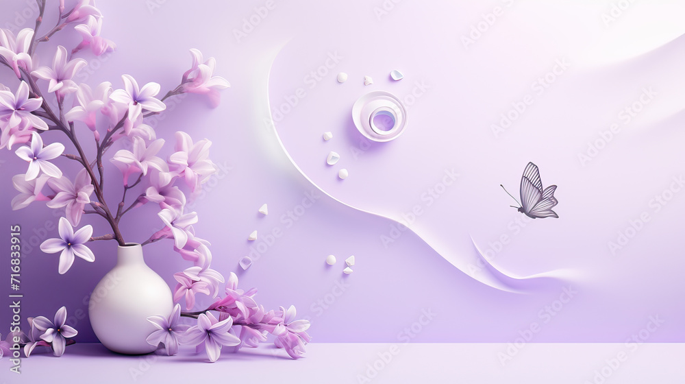 Lilac background, inspired by gentle gradients, whimsical patterns, and minimalist elements for a timeless and elegant composition Ai Generative Lilac background, inspired by gentle gradients, whimsical patterns, and minimalist elements for a timeless and elegant composition Ai Generative