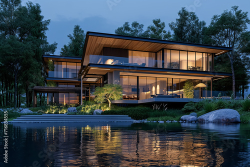 New elegant modern house, home for sale 