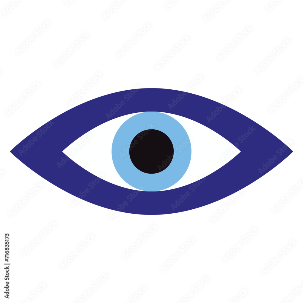 evil eye vector - symbol of protection - blue turkish evil eye vector - symbol of protection - blue turkish