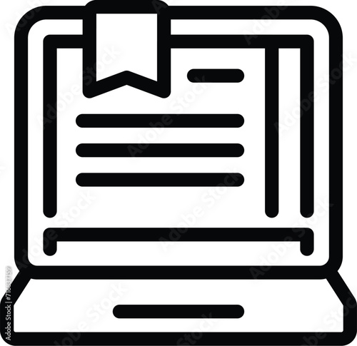 Online spanish lesson icon outline vector. Learn course. Education class