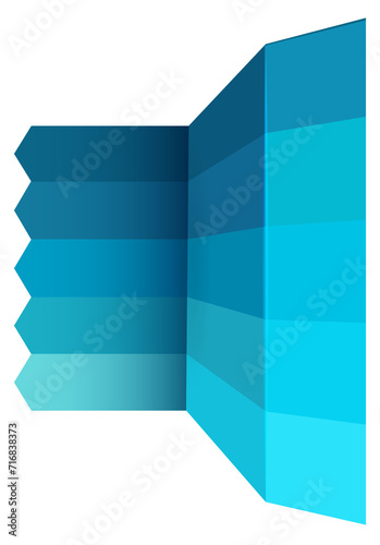 Proccess stages infographic element. Blue design label