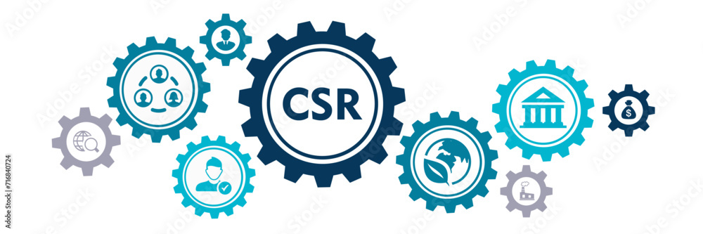 Banner CSR Vector Illustration concept