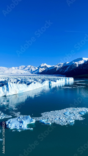 mountain and perito moreno glacier