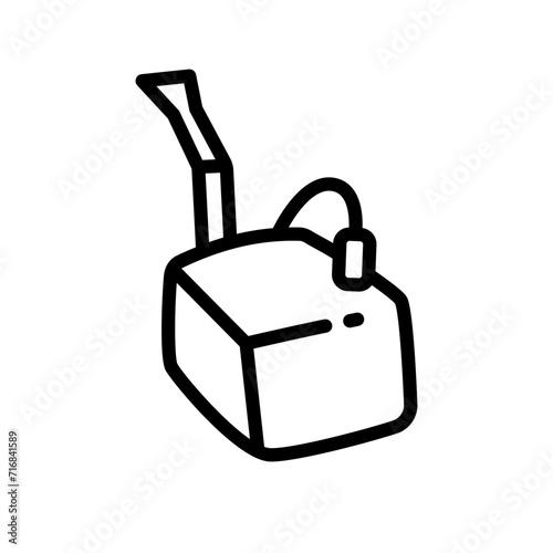Nebulizer line icon. Medical equipment for inhalation in the diseases, asthma, bronchitis, rhinitis