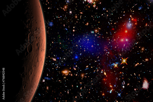 Solar system. Fourth planet. Mars. The elements of this image furnished by NASA.