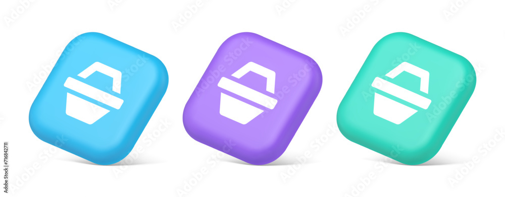 Shop cart digital commercial retail button marketplace global market app design 3d isometric icon Shop cart digital commercial retail button marketplace global market app design 3d isometric icon