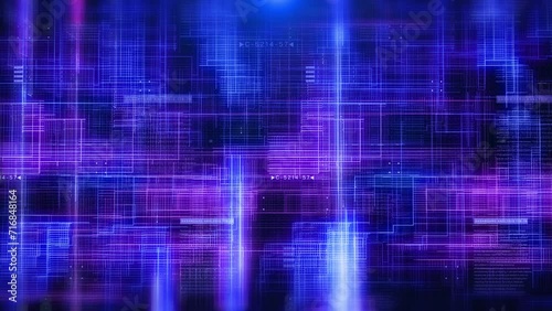 Wallpaper Mural Digital big data information transferring system technology loop 4K motion background. Torontodigital.ca