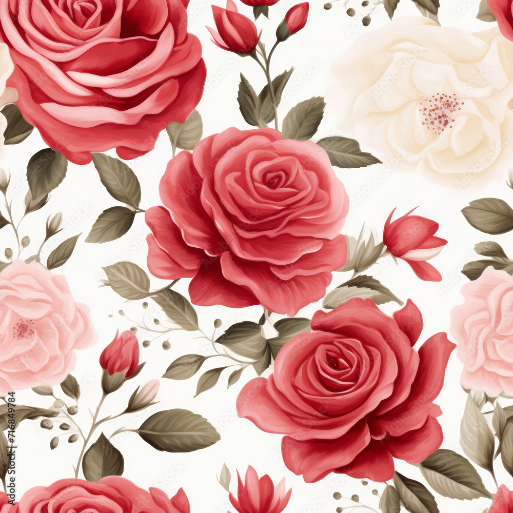 a set of watercolor red rose flowers and leaves a set of watercolor red rose flowers and leaves