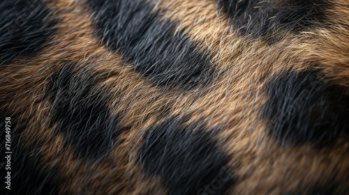 Close-up of leopard fur, abstract background with a pattern, texture of animal fur