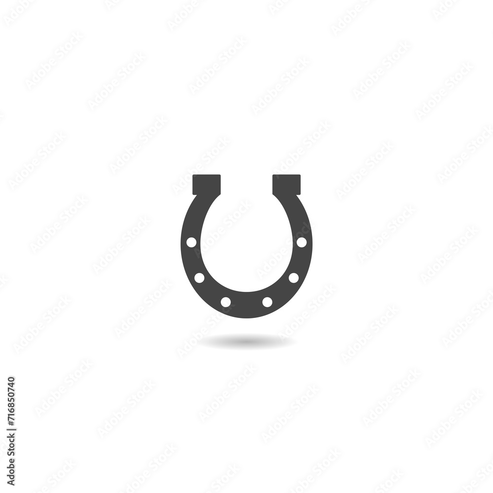Horseshoe logo icon with shadow Horseshoe logo icon with shadow