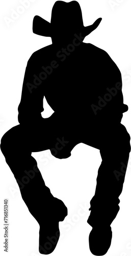 silhouette of a man rodeo
