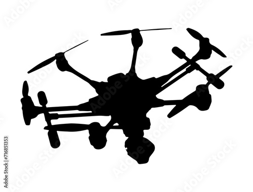 Drone silhouette vector art