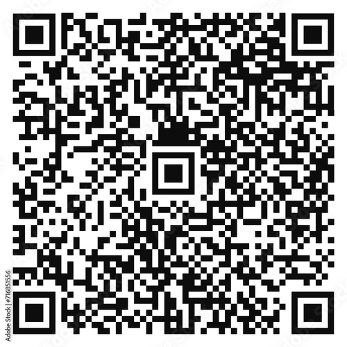 Qr code template. Abstract info coding mockup