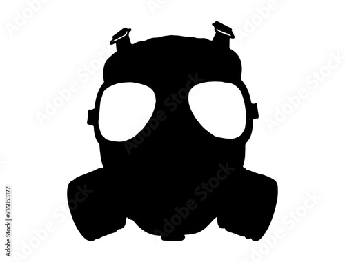 Military Gas mask silhouette vector art