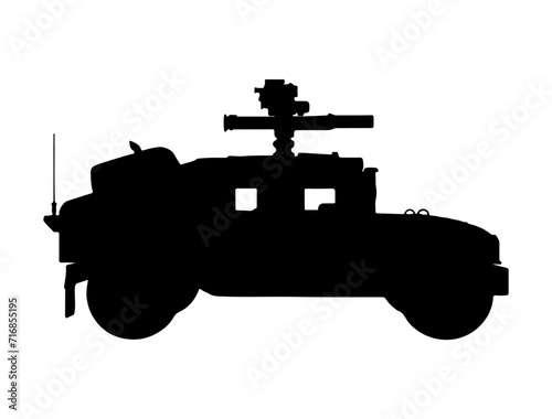 Military Truck silhouette vector art