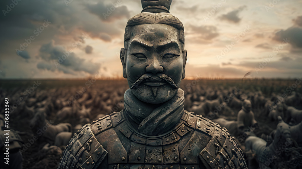 Chinese Terracotta Warrior (Qin Dynasty) - obrazy, fototapety, plakaty 