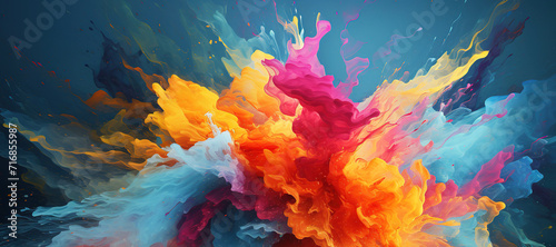 colorful watercolor ink splashes  paint 82