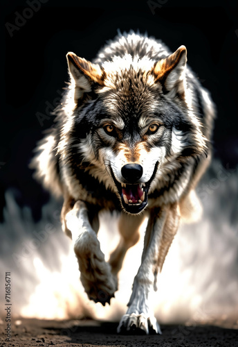 Wolf Wildlife portrait Evil   animal night lupus hunter hungry