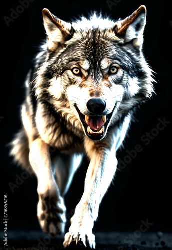 Wolf Wildlife portrait Evil   animal night lupus hunter hungry