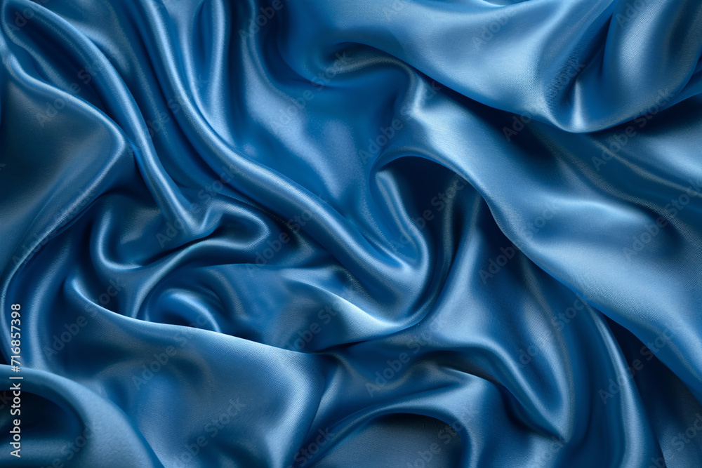Blue silk surface texture background Blue silk surface texture background