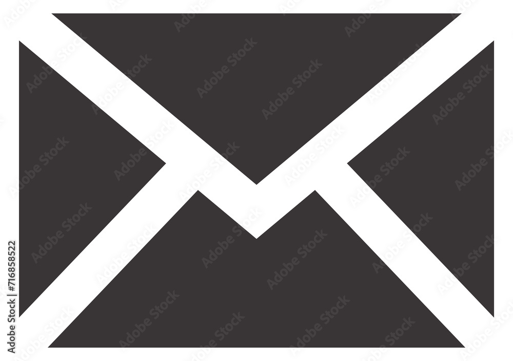 Obraz premium Mail icon. Black envelope symbol. Email sign