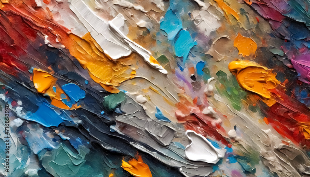 Esplosione di Colori- Dettaglio di un Dipinto ad Olio con Coltello da Pittore.