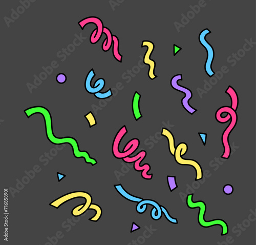 firecrackers, decoration, effect, festival, party, fun, sparkle, scribble, doodle SET