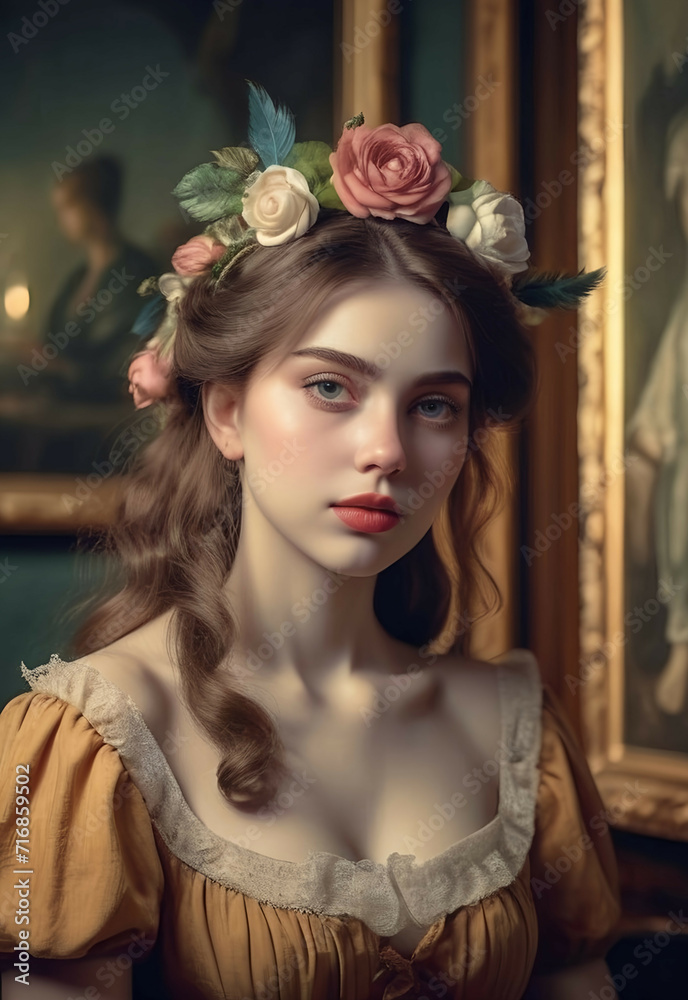 Beautiful girl woman , european portrait 