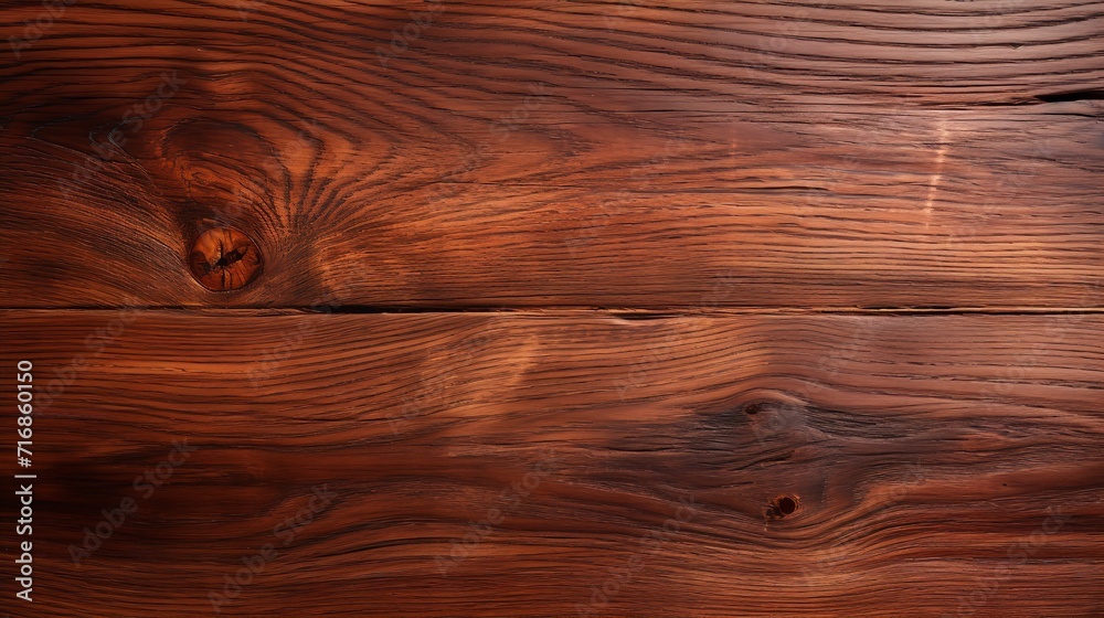 Coarse-sawn Plank board texture backdrop made of mahogany wood, space, Generative AI. - obrazy, fototapety, plakaty 
