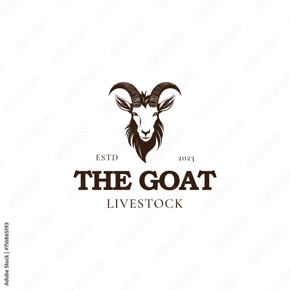 goat head vector logos goat head vector logos