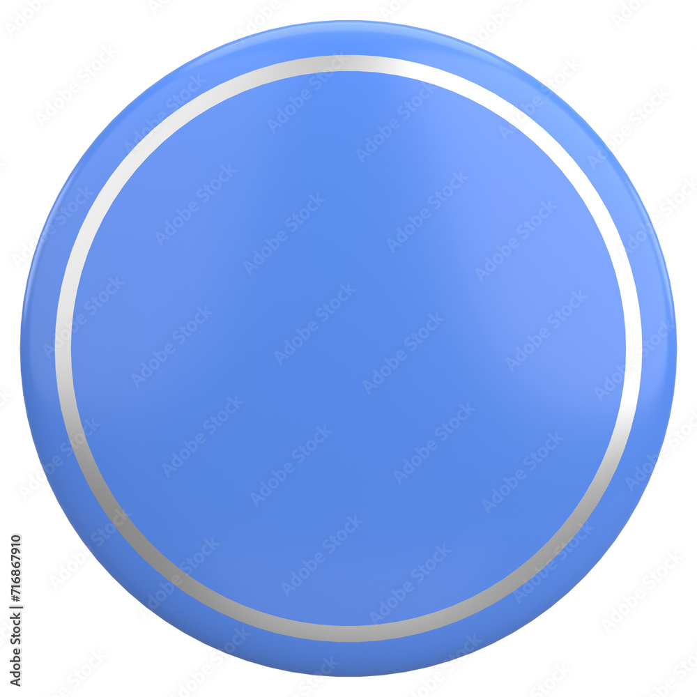 3D circle button. Empty button. 3D illustration. 3D circle button. Empty button. 3D illustration.