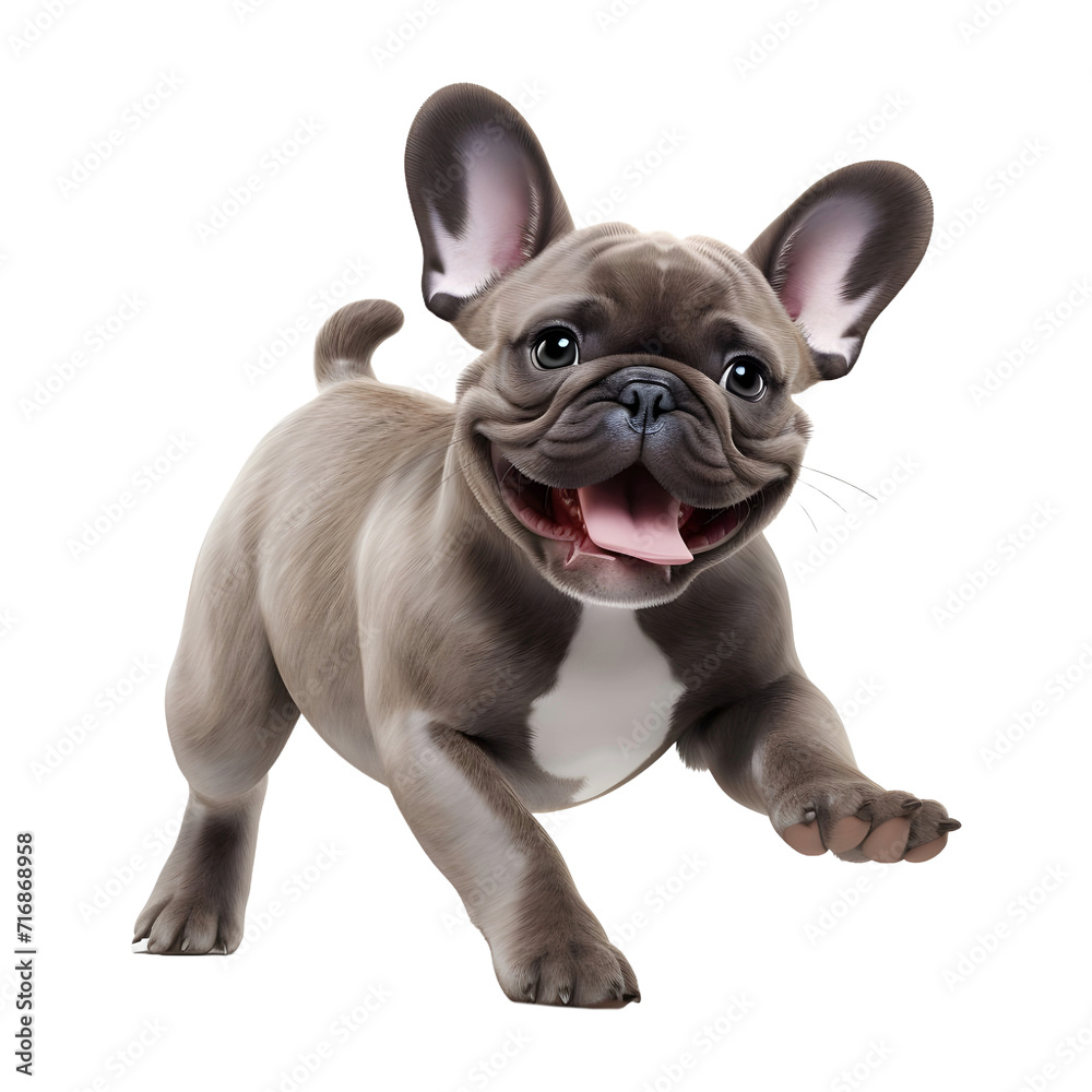 3D Rendering of a Dog on Transparent Background - Ai Generated