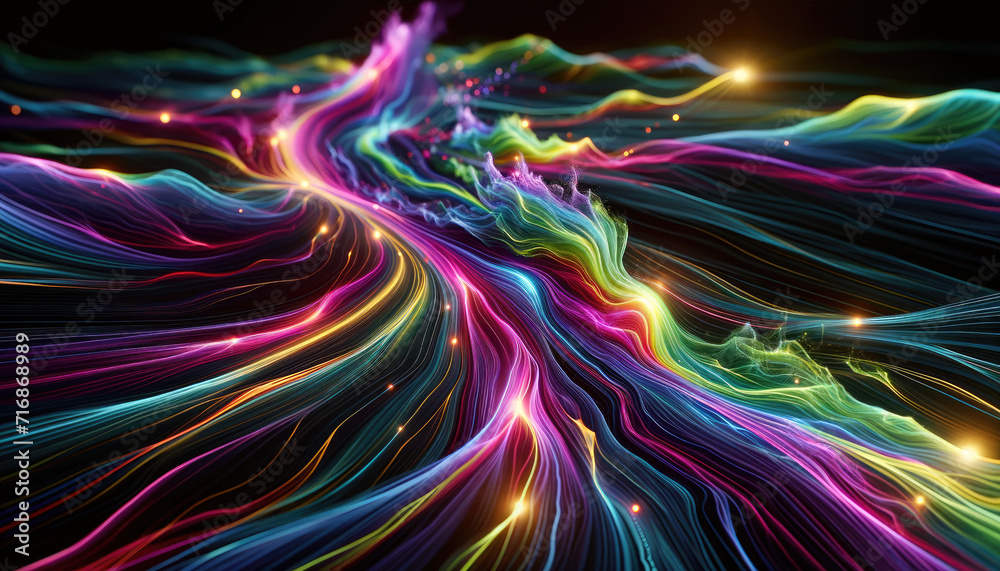 Electric Color Flow - The Essence of Dynamic Energy Electric Color Flow - The Essence of Dynamic Energy